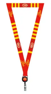 Gold Coast Suns Official AFL Lanyard Detachable Keyring Retract ID (tracking)