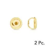 Pair of Solid 14K Yellow Gold Real Stud Earrings Finding Screw Back Replacement