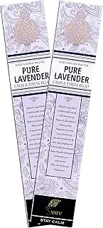 SVATV Lavender :: Hand Rolled Masala Incense Stick Made in India 15g Pack of 2