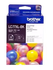 2x Brother Genuine LC-77XLBK H/Yield BLACK Ink For J6510DW J6710DW - 2.4K Pages