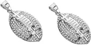 [DEARMAMY] 2pcs Diy Rugby Charm Necklace Rugby Charms for Jewelry Making and Diy Projects