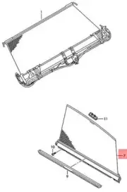 OEM AUDI Sunlight Roller Blind For Door Window Black 8K5861334DMDF
