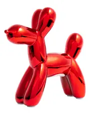 Interior Illusions Plus Red Mini Balloon Dog Bank 7.5" Tall
