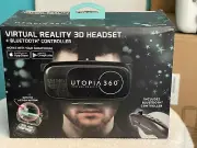 ReTrak - Utopia 360° Virtual Reality VR Headset w Bluetooth Controller New