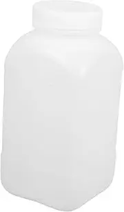 Veemoon 2pcs Wide Mouth Chemical Storage Bottles Leak White Plastic Laboratory Containers for Sample Storage User Friendly Design for Easy Pouring and Filling