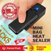 Portable Mini Heat Sealing Machine USB Rechargeable Food Sealer Plastic Bag AU