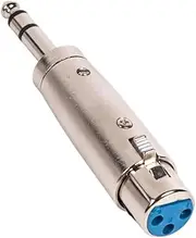 XLR FEMALE to STEREO TRS 6.35mm 1/4" MALE - Audio Adapter