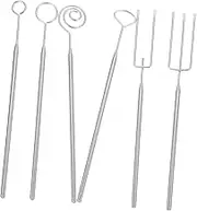 UKCOCO 1 Set Chocolate Dipping Fork Set Stainless Steel Fondue Tools for Candy Making Easy Grip Handles for Fruits Nuts and Desserts Portable Baking Supplies for Home and Events