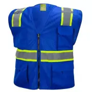 7 Pocket Royal Blue Two Tones Safety Vest