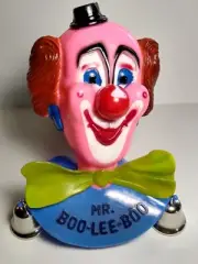 Mr Boo Lee Boo Weird Clown Toy Horn WORKS Hong Kong Vintage 1960's Plastic Metal
