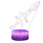 Rocket Missile Desk Lamp Gift 3D illusion LED Night Light 7 Colors Remote D