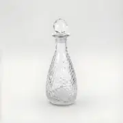 New Pebbled = Glass Decanter Bottle with Round Glass Stopper