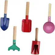 1 Set Gardening Tools Handle Shovel Rake Spade Safe and Smooth Surface for Outdoor Play for Planting Flowers and Vegetables Fun Gardening Tools