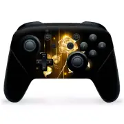 Nintendo Switch Pro Controller Skin Decal Vinyl Wrap - Gold Rose glowing