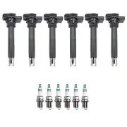 Bosch 6 Ignition Coil Denso 6 Iridium Power Spark Plug Kit For Audi Q5 3.2 V6 09