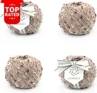 Rejoice Fancy Soft Brush Merino Wool Cashmere Yarn 15 Ply Chunky 400G Mocha