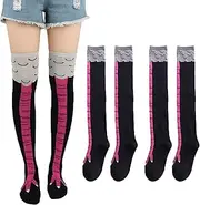 [ATSNOSH] 2 Pairs of Chicken Leg Socks, Overknees Stockings, Chicken Feet, Ladies, Funny Bird Paw Chicken Leg Overknee Socks