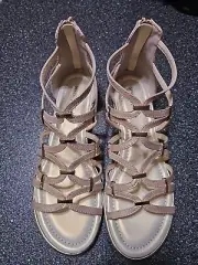 Seven Dials Womens Cashier Dress Sandals Gold Metallic Smooth Size 9 M
