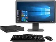 Dell 9020M Micro Bundle Desktop PC i5-4590T 8GB RAM 480GB SSD Wi-Fi + 23" Monitor + Keyboard and Mouse (Renewed)
