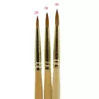 Nail Brushes Art Painting Drawing Wooden Handle Round Kolinsky Sable Hair Brush
