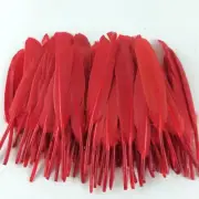 Red Goose Feather for Craft Wedding Home Decorations Pack of 100