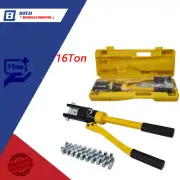16Mt Hydraulic Wire Crimper W/11 Dies Crimping Tool Battery Cable Lug Terminal