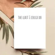 The Least I Could Do Sarcastic Dry Humor Birthday Card