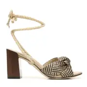 Sam Edelman Bodhi Natural/Black Diamondweave Block Heel Sandals I1070M1900
