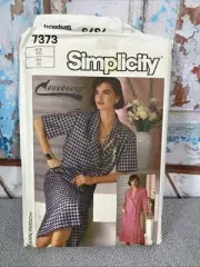 Simplicity 7373 Sewing Pattern Connoisseur Lined or Unlined Dresses Size 12 UC