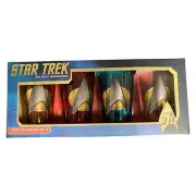 Star Trek $ pack PINT Glas Set Next Generation 4 colors new in Box