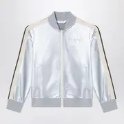[Palm Angels] Track silver zip sweatshirt 12+ Y Grey