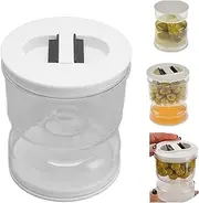 Pickle Jar with Strainer Flip, Pickle and Olive Hourglass Container, Pickle Flip Jar Separated from Wet and Dry, Upside Down Pickle Storage Holder for Airtight Food Storage