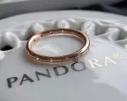 Authentic Pandora Simple Sparkling Band Ring #180945CZ
