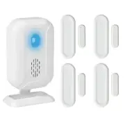 4PK Magnetic Sensors Detector Alarm Door Window Chime for Home Hotel Commercial