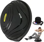 Balance Ball Half Exercise Ball 25in Balance Core Ball Exercise Workout Ball, Balance Ball Trainer,Therapy Ball, Yoga&Pilates Full Body Workout Strength Fitness with Bonus Foot Pump