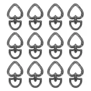 12 Pcs Spades Keychain Clip Spades Swivel Key Ring Snap Hook Clips Black