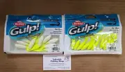 2 BERKLEY SALTWATER GULP SOFT PLASTIC BAIT SWIMMING MULLET FISHING LURES