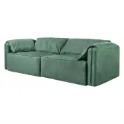 Sofa Floor Couch 3-Seater Leathaire