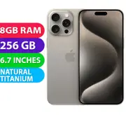 Apple iPhone 15 PRO MAX (256GB, Titanium) Australian Stock - Refurbished (Excellent)
