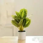 with Pot Artificial Plants Bonsai Realistic Green Potted Decoration Office