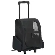 Foldable Multipurpose Pet Trolley Black vidaXL