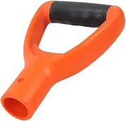 Fenteer Spade D Grip Handle Accessories for Digging Raking Tool Premium Comfortable Durability Snow Spade Top Handle Replacement, Orange Black