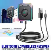 Bluetooth Car Adapter Bluetooth 5.3 AUX Receiver Car Stereo Audio USB Hands-Free