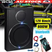 8'' Car Subwoofer Under-Seat 800W Amplifier Speaker Audio Sub Woofer Slim Box