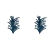 2x Belle Wheat Grass Dried Foliage Artificial Plant Indoor Home Decor 1.1m Blue
