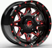Fuel Lethal 15x7 ATV/UTV Wheel - Gloss Black/Red (4/156) 4+3 [D6531570A544]