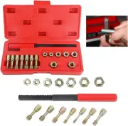 15PCS Metric Thread Chaser Set, Thread Repair Kit with 7 Taps Thread Chaser Set