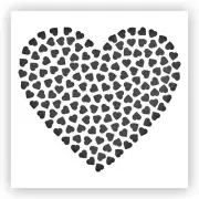 Heart of Hearts #3 Stencil - Choose a Size - Laser-Cut Reusable Plastic