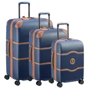 Delsey Chatelet 3 Piece Luggage Set - Navy Blue
