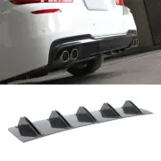 Carbon Fiber Style Car Rear Bumper Lip Diffuser Shark Fins Spoiler Body Kits